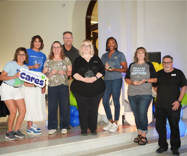 CMHF partners celebrating 45 years of Jackson County mental health care support. 