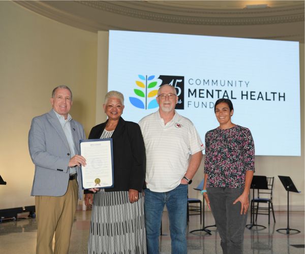 Jackson County executive issues proclamation to CMHF for 45 years of mental health support.